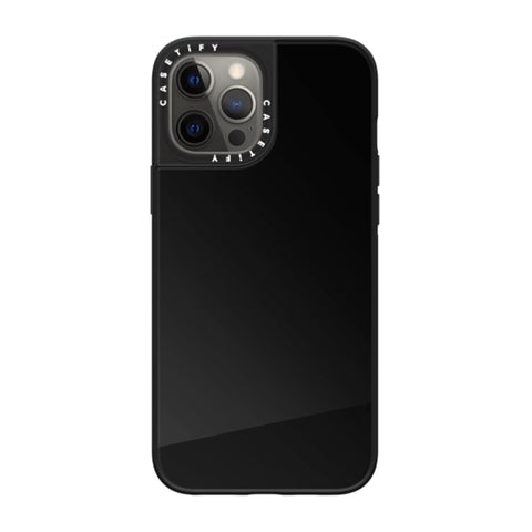 CASETiFY Mirror Case Magsafe Compatible for iPhone 12 Pro Max - Black on Black