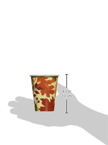 Festive Fall Design Paper Cups - 9 oz. Multicolor Pack of 18