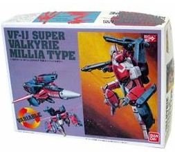 Robotech Macross Bandai 1/100 Scale Transforming Model Kit Super Valkyrie VF1J Millia