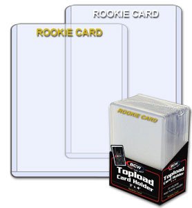 BCW 100 3 x 4 Topload Card Holders White Rookie Card toploads