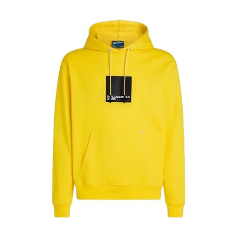 KARL LAGERFELD JEANS REGULAR FIT LOGO HOODIE, YELLOW, XXL