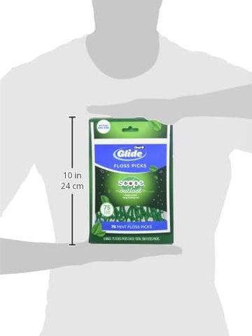 Generic Glide with Scope-Outlast Dental Floss Picks, Mint, 300 Picks, Green