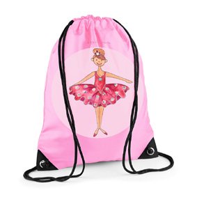 tigerlilyprints Pink Simming bag,Ballet Bag, Girl's Gym Bag, Girls School PE Bag.