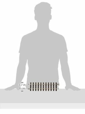 Bachmann Trains 94511C Large G Scale 1:25 Straight 12 Inch Steel Alloy Track, For Model Train Set Up and Display Addition & Expansion, 4 Pieces, Black