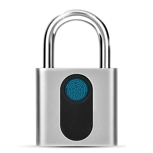 Smart Fingerprint Padlock, Electronic Door Lock Fingerprint Recognition Smart Keyless Waterproof Security Anti Theft Padlock