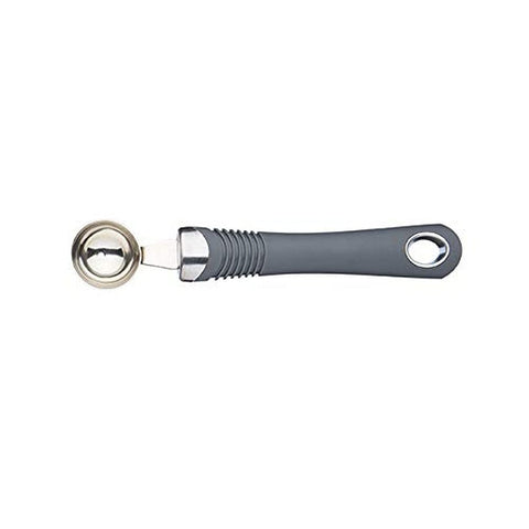 KitchenCraft Professional Melon Baller with Soft Grip Handle, 16.5 cm (6.5"), 16.6 x 3 x 1.5 cm, Silver/Grey