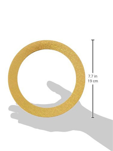 amscan Premium Plastic Plates | White w/Gold Prismatic Border | 7.5" | Pack of 20 | Party Supply