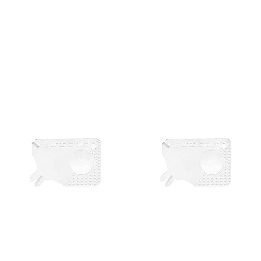 Lifesystems Key-Ring Tick Removal Card For Dogs Or Humans, With Magnifying Lens, White