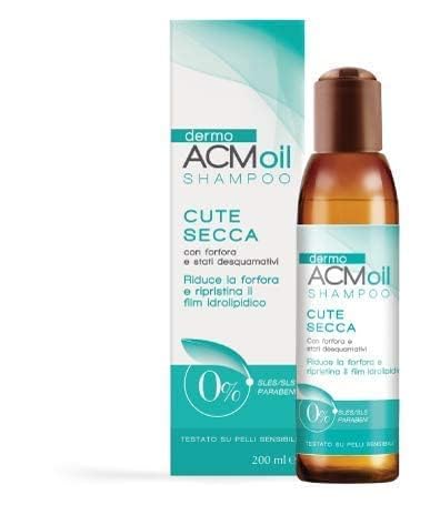 DermoACM Anti-dandruff oil shampoo for dry hair. Effective against itching, dandruff and flaking of the scalp. Balancing effect. Without foaming agents. 200 ml