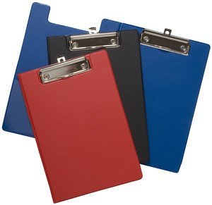 A5 Small Pvc Plastic Foldover Hardback Quality Clipboard Blue/ Black
