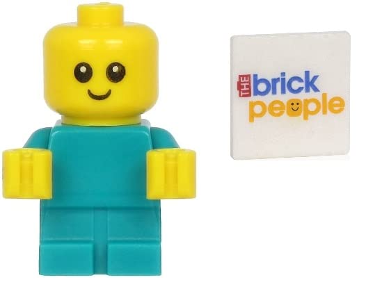 LEGO City: Baby Minifig with Turquoise Outfit (Very Small - Less Than 1 inch Tall)