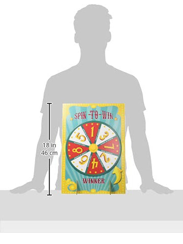 Vibrant Multicolor Carnival Prize Wheel - 12.5" x 18" (1 Pc.) - Fun & Exciting Game - Easy to Set Up & Play - Ideal for Carnival-Themed Parties