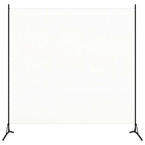 vidaXL Modern Room Divider, 1-Panel Design, 100% Polyester Material, Cream White, 68.9" x 70.9" Size
