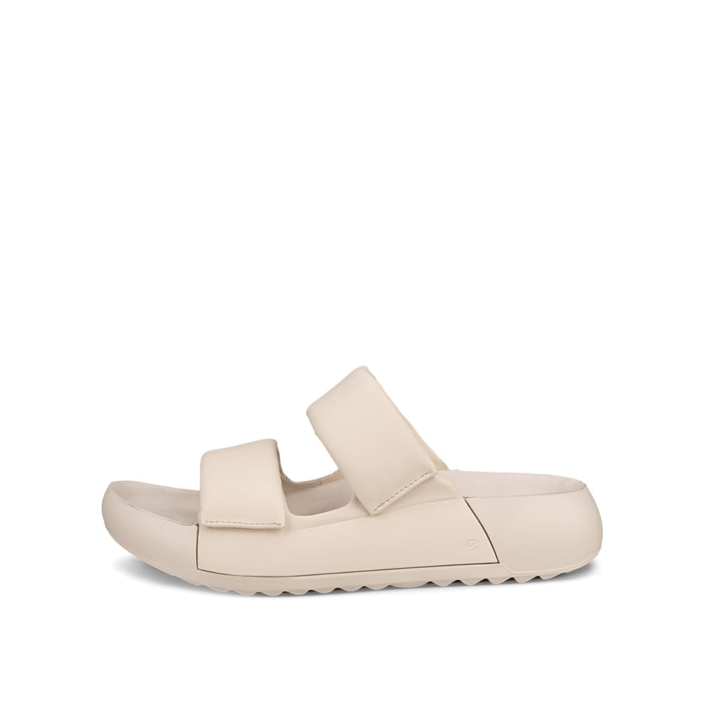 ECCO Women's Cozmo Platform Cross Band Slide Sandal, Limestone, 7-7. 5