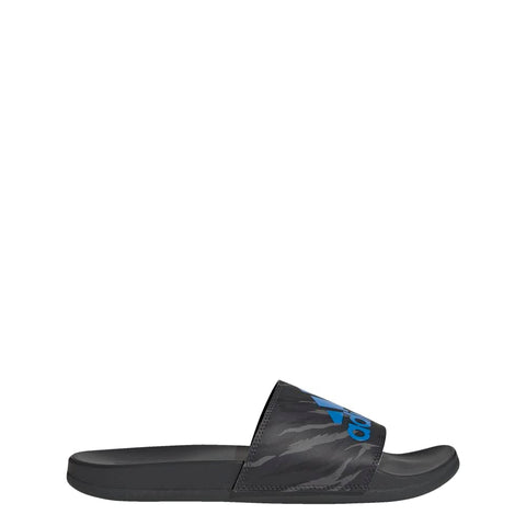adidas Unisex Adilette Comfort Slides Sandal, Carbon/Blue Rush/Carbon, 12 US Men