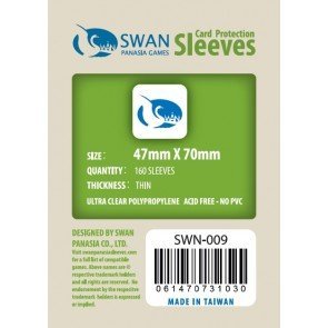 Swan Card Sleeves (47x70mm) - 160 Pack, Thin Sleeves - Dead Man's Treasure
