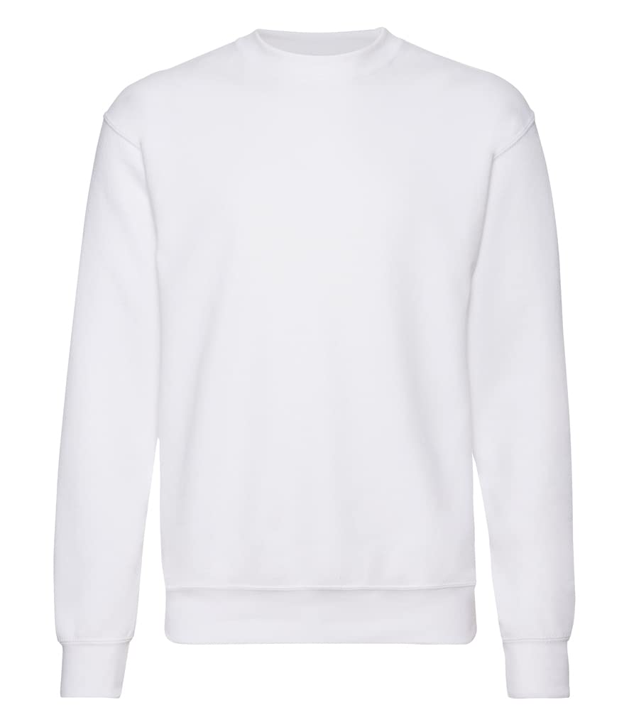Fruit of the Loom Men's 62-202-0 Pullover Sweater, White, S