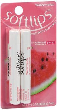 Softlips Lip Protectant/Sunscreen SPF 20 Watermelon - 2 ct