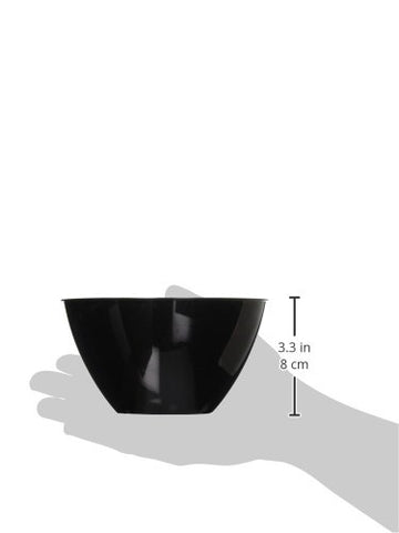Amscan Vibrant Black Plastic Bowls - 24 oz. (36 Pcs.) - Durable & Stylish Party Essential Occasions