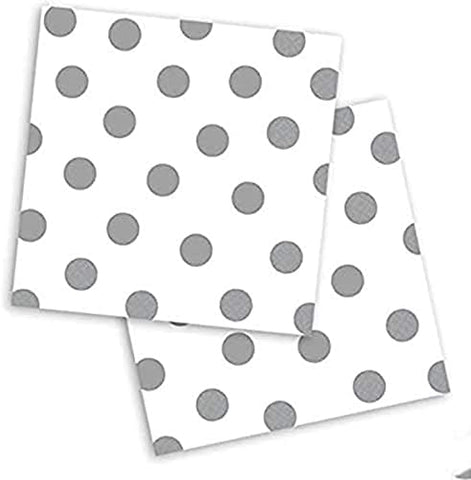 Amscan Disposable Luncheon Napkins Tableware for Parties (16 Piece), 6.5 x 6.5", White