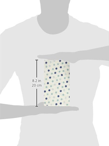 Amscan Whimsical Dot Blue Disposable 2 Ply Eco Paper Guest Towels Tableware (16 Piece), 8" x 4.5", Gray