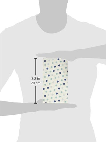 Amscan Whimsical Dot Blue Disposable 2 Ply Eco Paper Guest Towels Tableware (16 Piece), 8" x 4.5", Gray