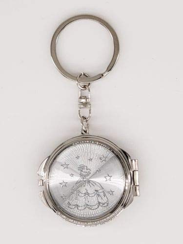 12X Quinceanera SIlverCompact Mirror Keychain Recuerdos de Sweet 15 Princess Party Favor