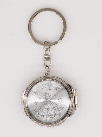12X Quinceanera SIlverCompact Mirror Keychain Recuerdos de Sweet 15 Princess Party Favor