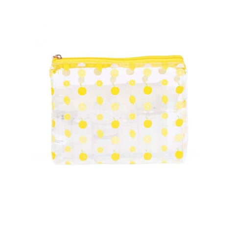 MIAMICA Lemon Women's TSA Compliant Travel Bottles and Toiletry Bag Kit