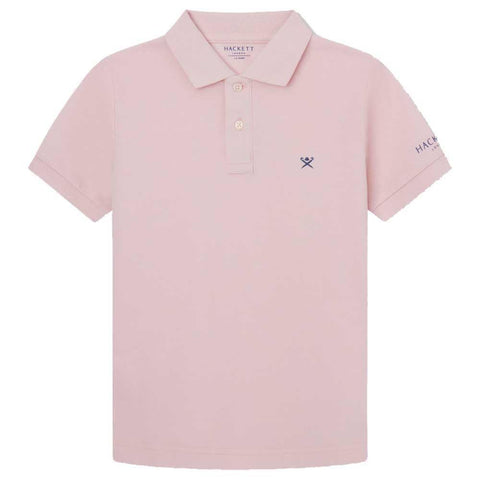 Hackett London Boy's Small Logo Polo, Pink (Light Pink), 2 Years