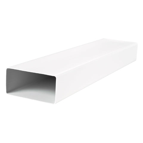 VENTS PVC Flat Duct, 90 x 220 mm, PVC Ventilation Duct, 0.5 m Long Flat Air Duct, Rectangular Flat Duct System, Plastivent Pipe Connection, 90 x 220 mm/50 cm (Flat Air Duct, 90 x 220 mm/500 mm)