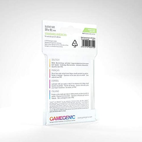 10 Packs Gamegenic Matte Board Game Sleeves 50ct Standard American Size Card Sleeves Display Case