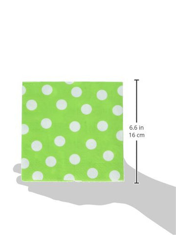 Luncheon Napkin Color Party Tableware, 16 Pieces, Made from Paper, Kiwi Green, by Amscan