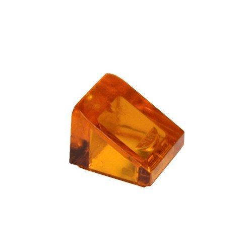 LEGO Parts and Pieces: Transparent Orange (Transparent Bright Orange) 1x1x2/3 30 Slope x50