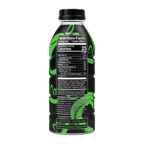 Prime Hydration Drink Sports Beverage "Glowberry ," Naturally Flavored, Caffeine Free, 16.9 Fl Oz Bottle