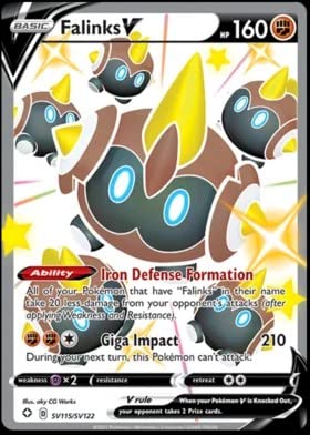 Pokemon - Falinks V SV115/SV122 - Shining Fates - Shiny Vault - Card
