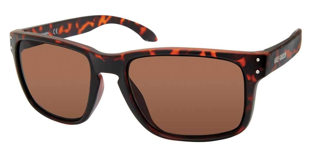 Harley-Davidson Men's Casual Square Sunglasses, Brown, 57-18-140