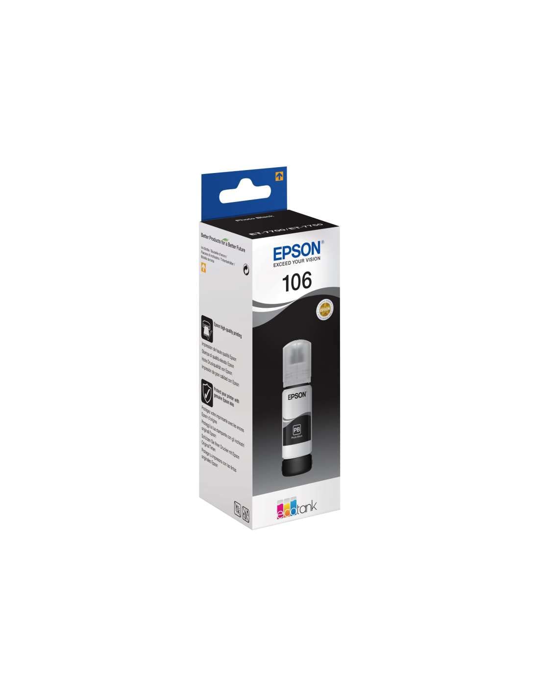 Epson C13T00R140 (106) Ink Cartridge Bright Black, 5K Pages, 70ml