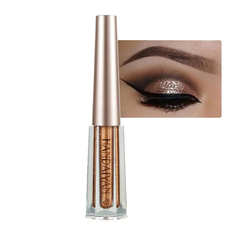 8 Colors Diamond Glitter Eyeshadow Liquid Eye Shadow, Mermaid Shimmer Sparkling Eyeshadow Smokey Eye Looks Quick-Drying Waterproof Long Lasting Quick-Drying Sparkling Eyeliner Lightweight Eyes Makeup (#04)