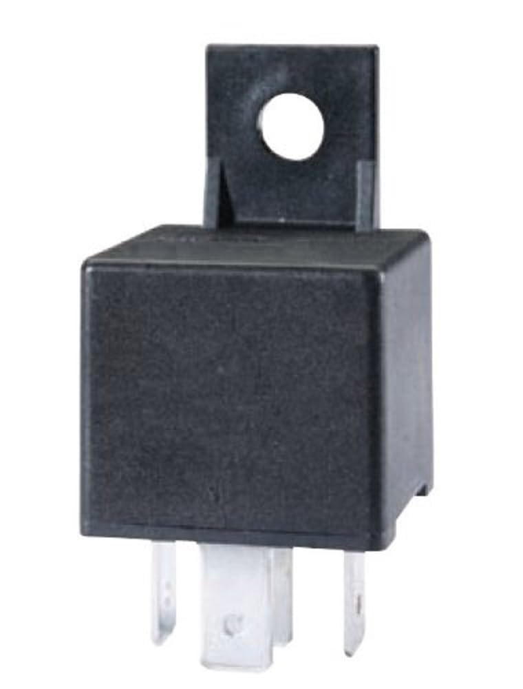 Hella 965400031 Black 24V 30 Amp Mini ISO SPST Relay with Bracket