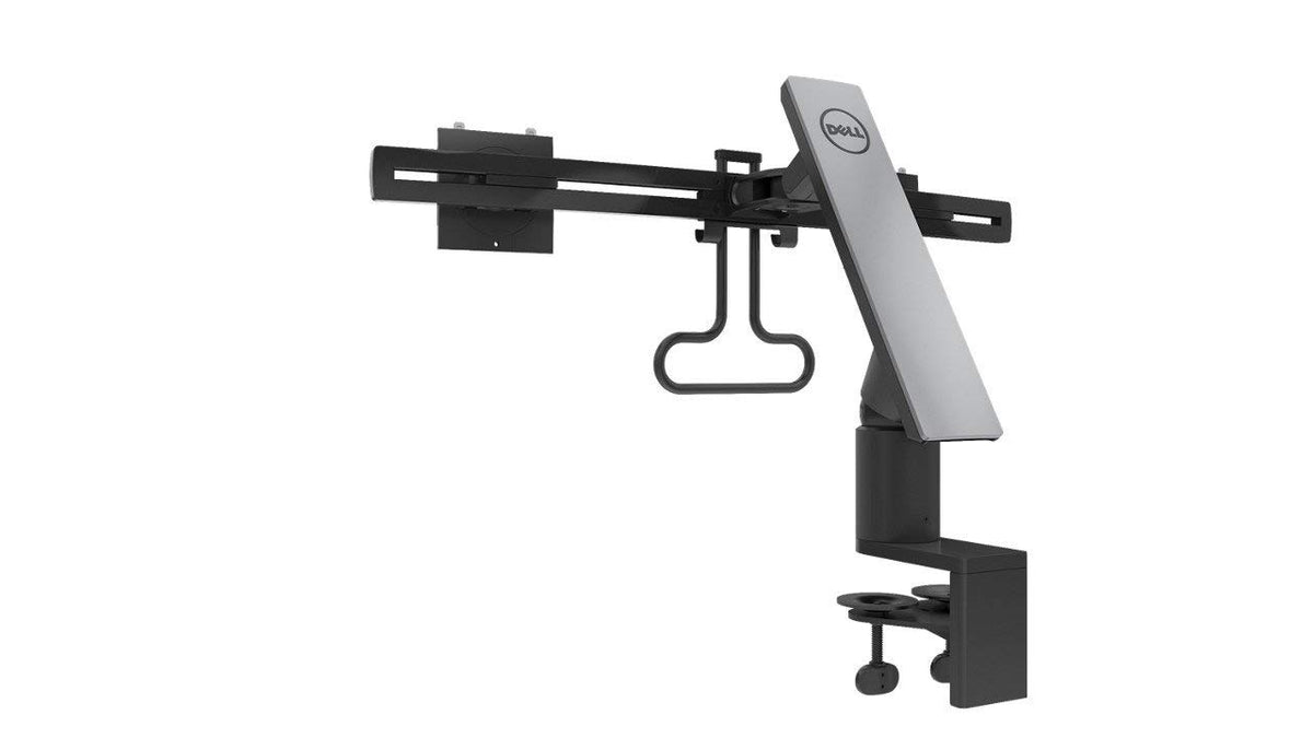 DELL MDA17 Adjustable Desk Mount 12cm Dual Monitor Arm for 27" 2 x LCD Displays - Black