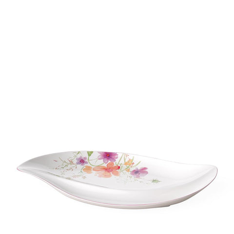 Villeroy & Boch Mariefleur Serve & Salad Serving Plate, 50 x 30 cm, Premium Porcelain, White/Multicoloured