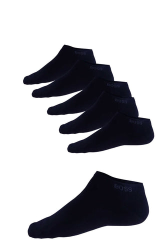 BOSS Men's 5P AS Uni Color CC Ankle Socks, Dark Blue, 40-46