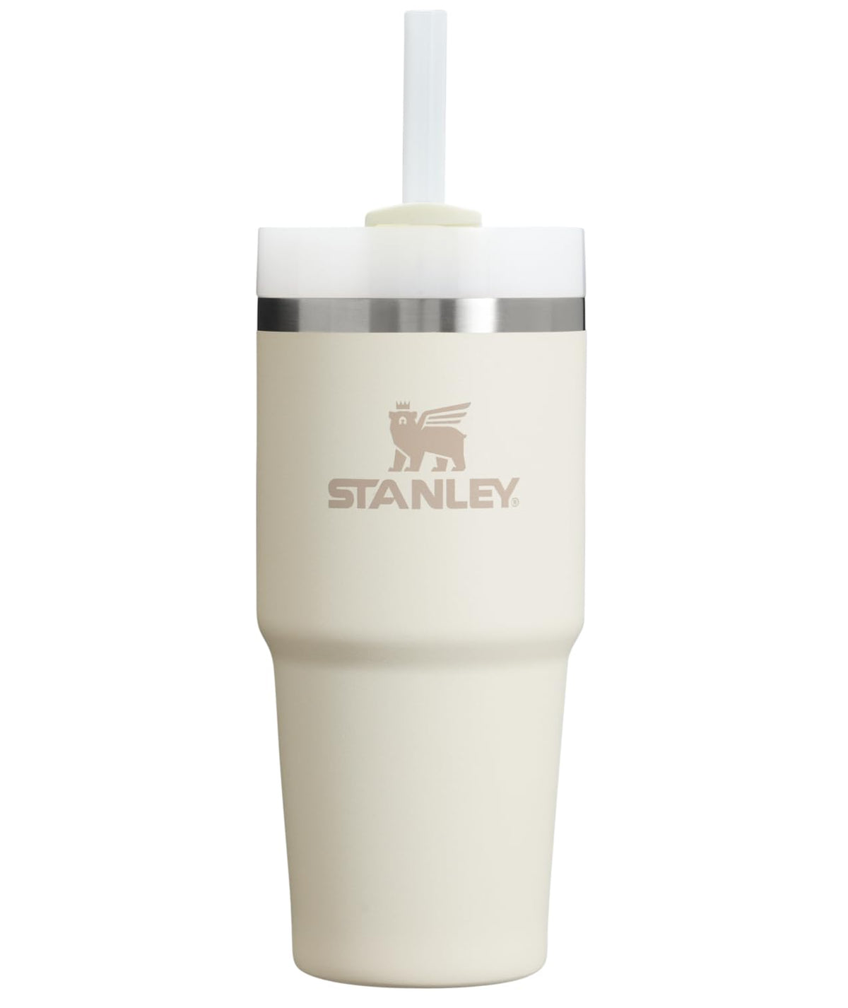 STANLEY Quencher H2.0 FlowState Stainless Steel Vacuum Insulated Tumbler with Lid and Straw for Water, Iced Tea or Coffee, Smoothie and More, Cream 2.0, 14oz