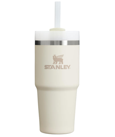 STANLEY Quencher H2.0 FlowState Stainless Steel Vacuum Insulated Tumbler with Lid and Straw for Water, Iced Tea or Coffee, Smoothie and More, Cream 2.0, 14oz