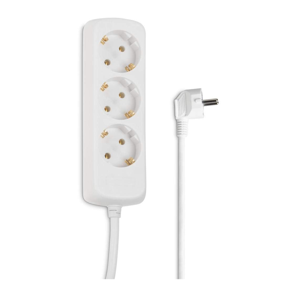 Hama 00030381 power extension - power extensions (White)