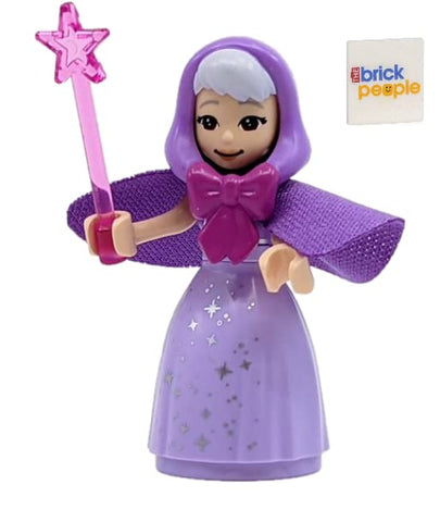 LEGO Disney Princess: Fairy Godmother Minifigure from Cinderella with Extra Purple Cape