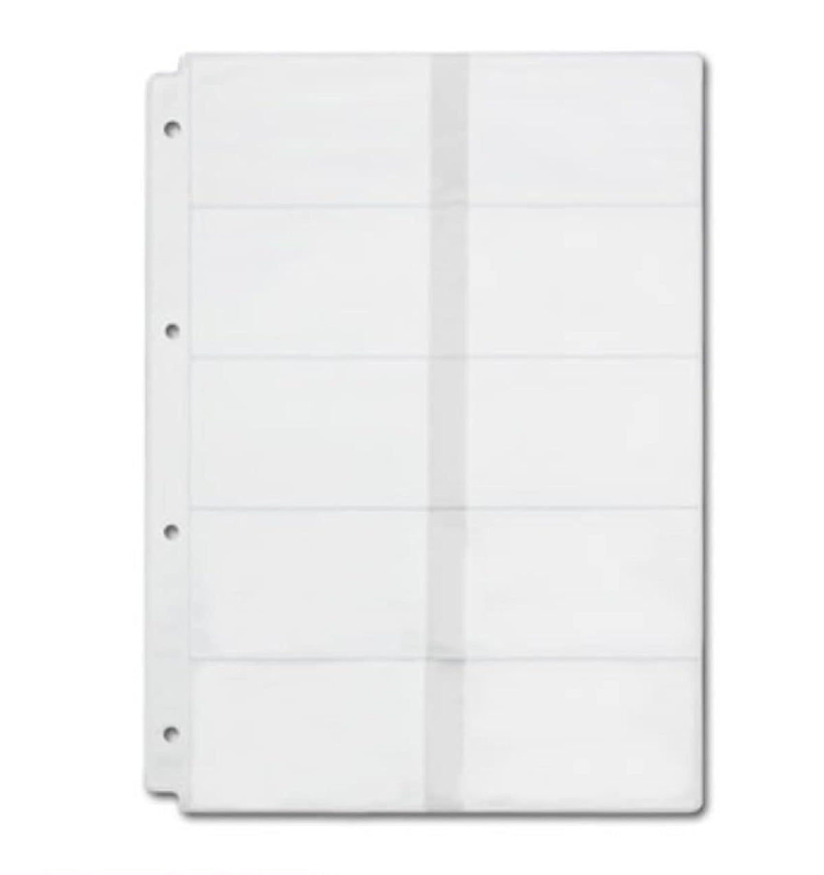 4 Pack A4 4 Holes Binder Name Card Holder Plastic Business Card Organizer Binder Coupon Holder Waterproof 4 Holes Card Holder for Personal Organiser (Name Card Holder, A4)