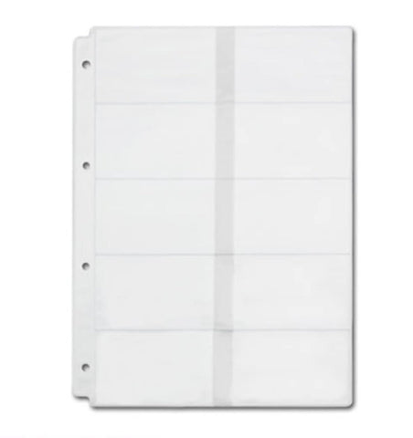 4 Pack A4 4 Holes Binder Name Card Holder Plastic Business Card Organizer Binder Coupon Holder Waterproof 4 Holes Card Holder for Personal Organiser (Name Card Holder, A4)