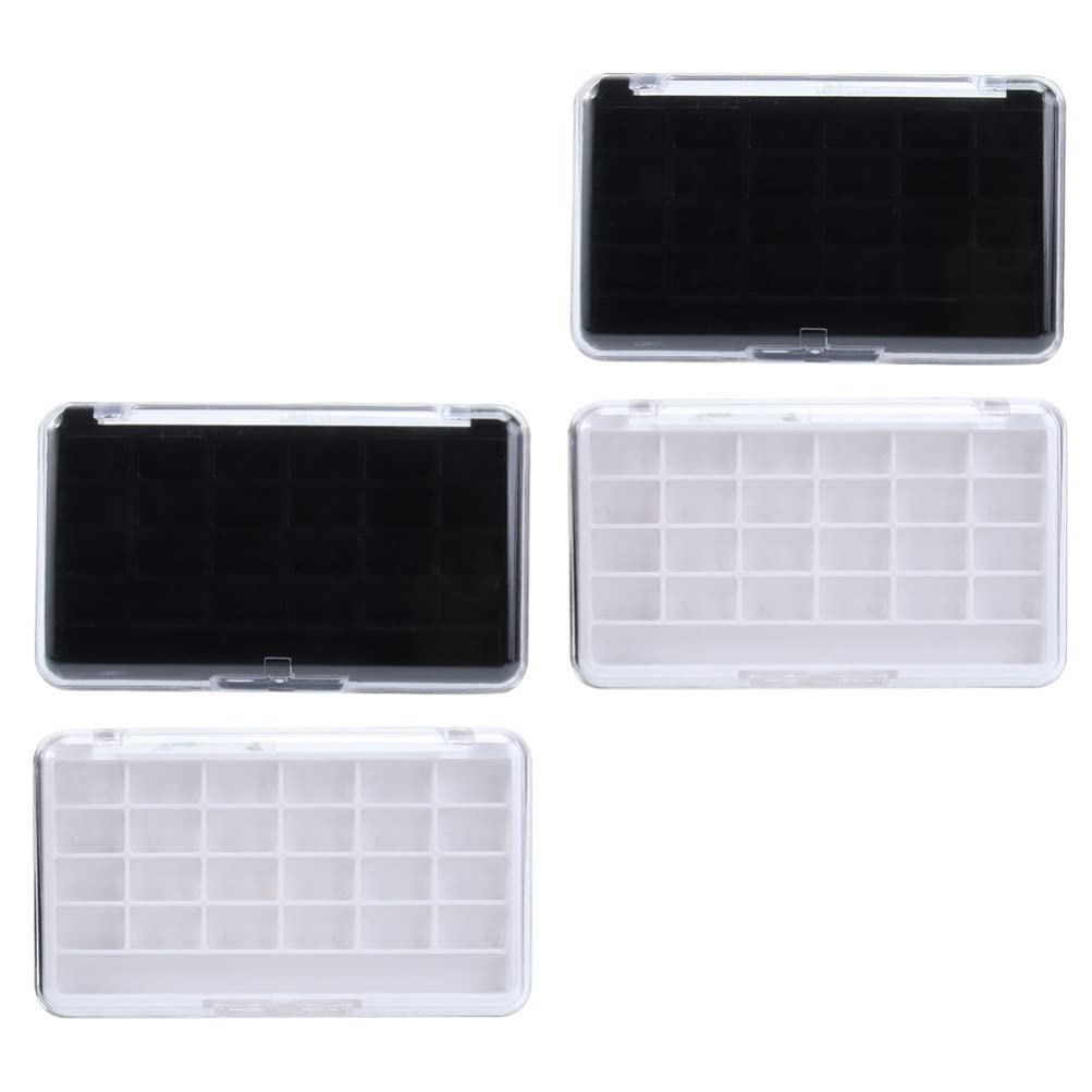 4 Pcs 24 Grids Empty Eyeshadow Pans Empty Eyeshadow Empty Lipstick for Eyeshadow Lipstick Blush Powder